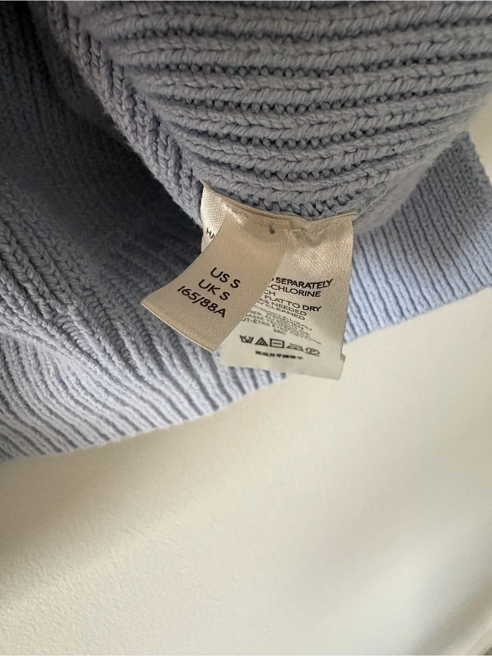 Free People Easy Street Tunic Sweater Light Blue Ribbed Mockneck Small